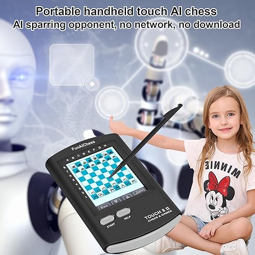 Miniatura 2 de Tablero de ajedrez electrónico de mano 8 en 1, juego de computadora de ajedrez táctil Ai Chess Up Smart Electronic Chess Up Juego de ajedrez