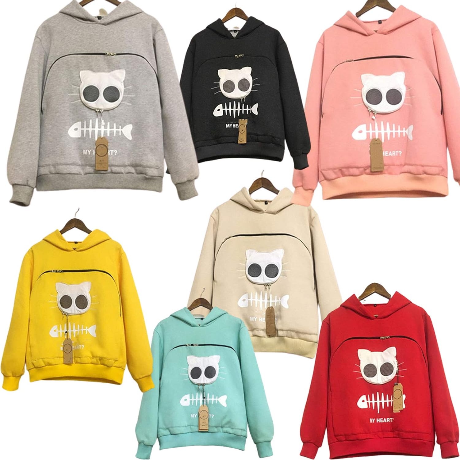 Pet Hoodies Pullover Sweatshirt Oversized Cat Hoodies Pet Holder Cat Dog Pouch Carriers Pet Kangaroo Sweatshirt Black S (Beige X)