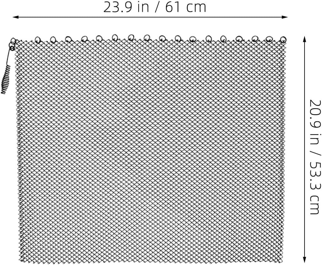 VICASKY 2pcs Fireplace Screen Mesh Curtain 24x21 Inch Fireproof Curtain Guard Metal Spark Barrier Protective Fireplace Safety Screen for Wood Stove Hearth