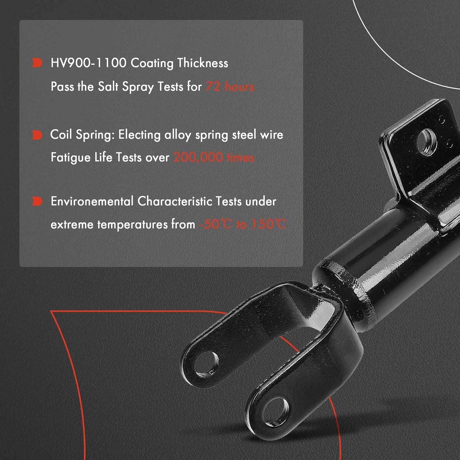 A-Premium Front Shock Complete Strut & Coil Spring Assembly Compatible with Dodge Challenger 2012-2023, Charger 2011-2022 & Chrysler 300 2012-2023, RWD, 2-PC Set