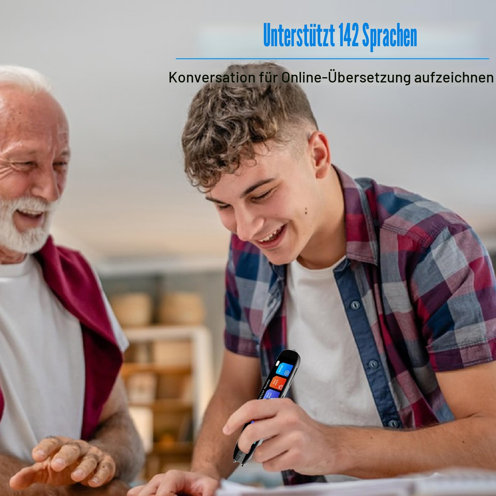 Scan Übersetzer Stift Online 142 Sprachen Scan Reader Pen Lesestift mit 3,7 Zoll Touchscreen Echtzeit-Scan-Lesestift für Legasthenie, Studenten, Offline 10 Sprachen Scannen Übersetzung