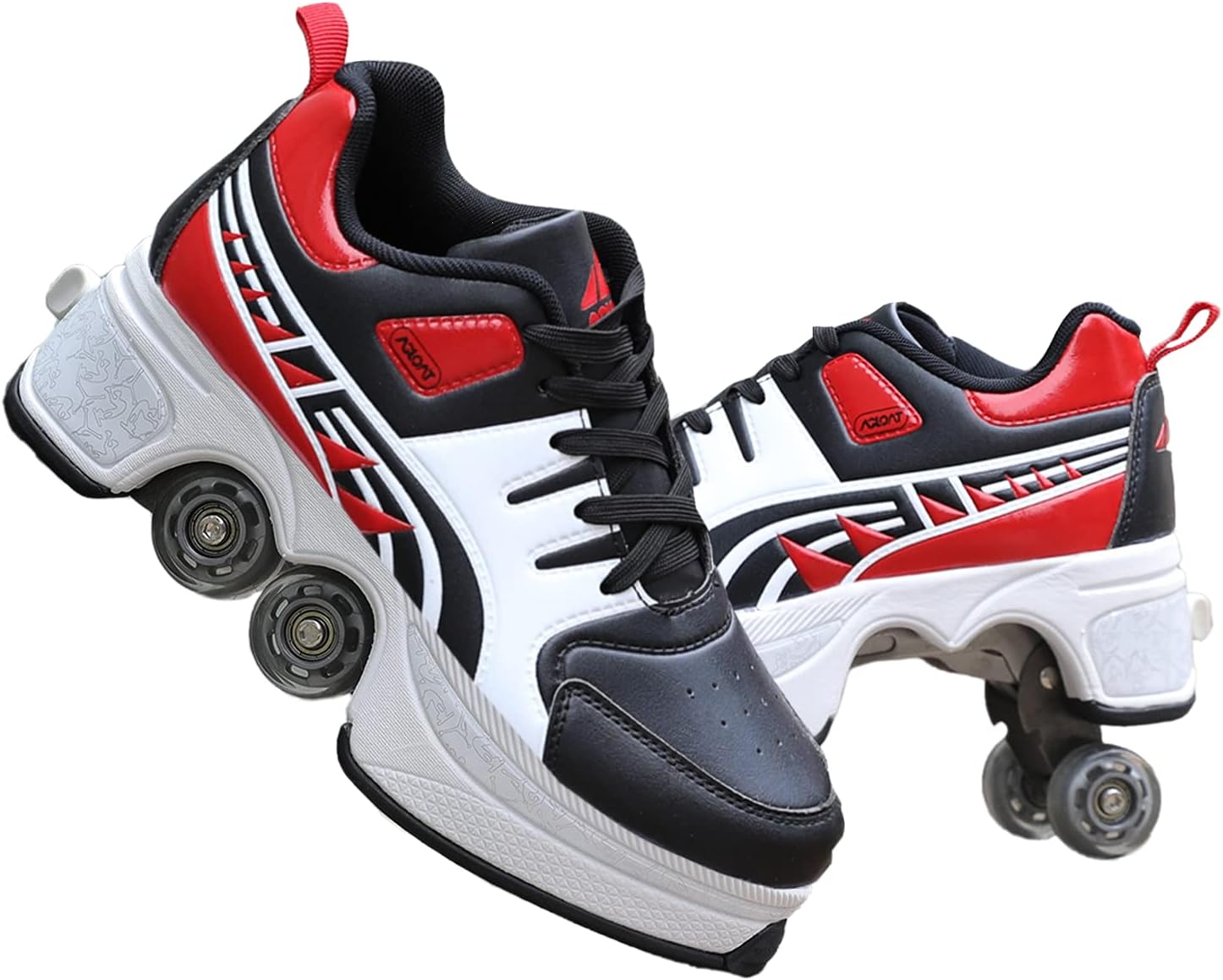 Roller Skates/2 in 1Multifunctional Roller Skates Shoese/Deformation Invisible Roller Skate Automatic Walking Shoes.Suitable for Outdoor Sports Roller Skates for Boys, Girls and Adults