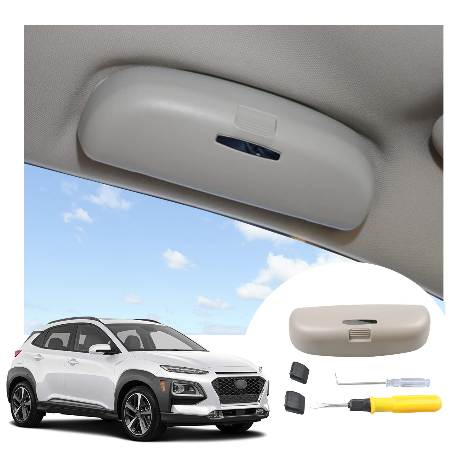 LFOTPP Estuche para Gafas para Hyunda-i Kona Hybride/Eléctrico EV/GT/N Line