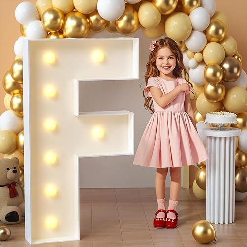 Vista 58 de imprsv Letras de marquesina iluminadas, letras de mosaico de 1.2 m con luz para decoración de baby shower, graduación, gran J para decoraciones