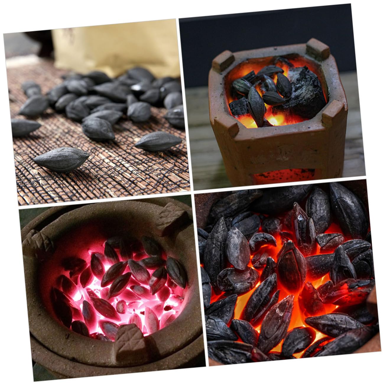 Carbone da Griglia 500g in Legno D'olivo, Sacchetto Nero | 1 Sacchetto, Uso Versatile per Barbecue e Bollitura, Adatto a Diverse Condizioni Climatiche