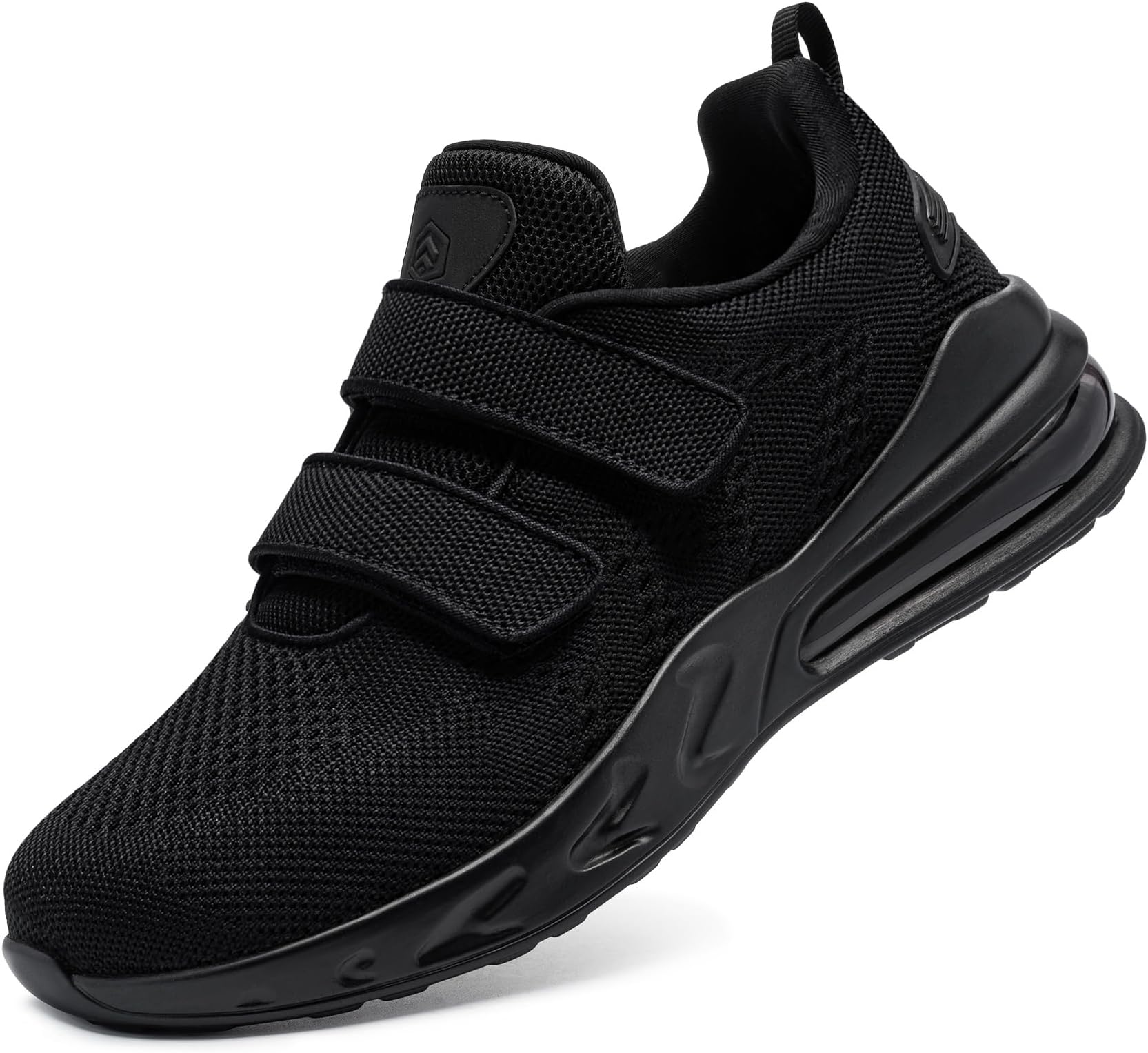 LARNMERN Men's Non Slip Work Shoes, Extra Wide Waterproof, Comfortable Hook & Loop Diabetic Shoes with Arch Support, Wide Toe Box, Black 10.5