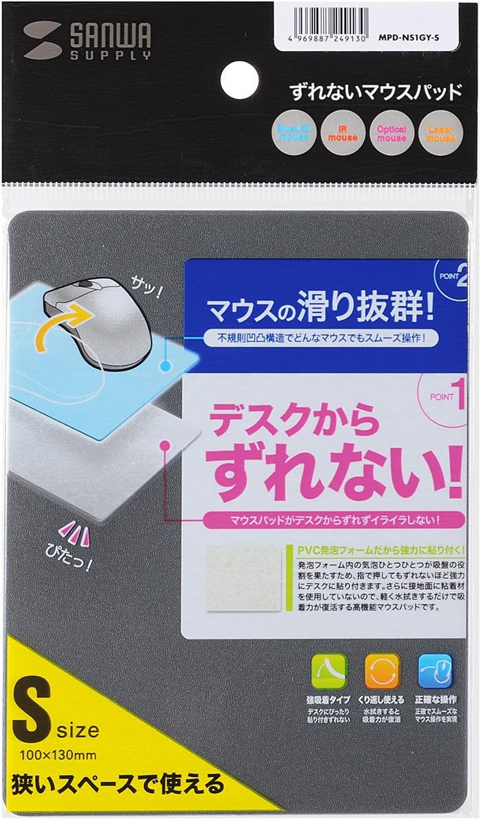 sanwasapurai Stay Put Mouse Pad (Gray) , grays