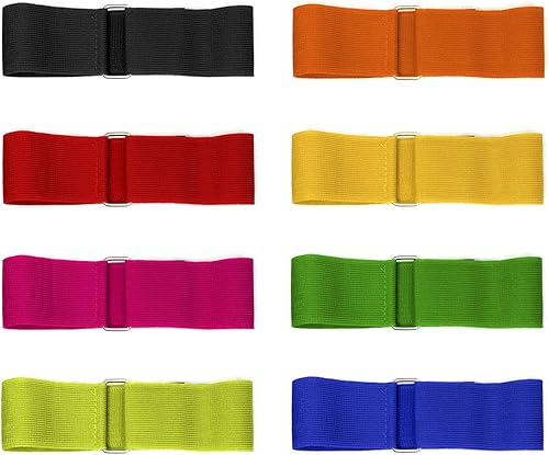 Bandas de carreras de 8 colores y 3 patas, 3 patas de carrera, duradera, firme, elástica, cuerda de amarre colorida de 3 piernas para fiesta, juego