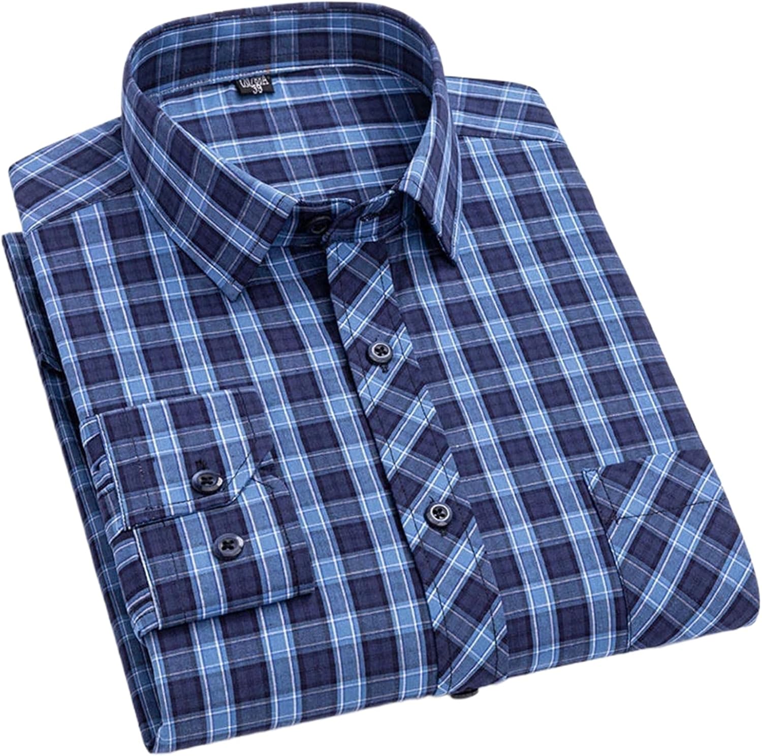 Long-Sleeve Shirts for Men Thin Slim Fit Formal Plain Shirt Office Tops
