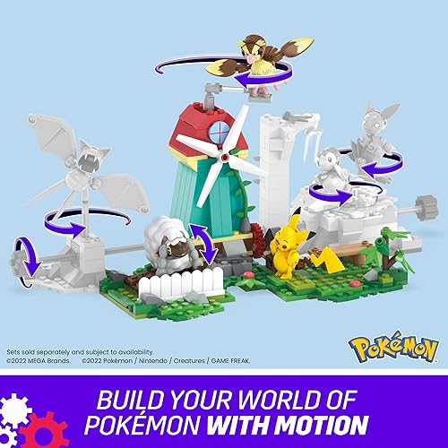 Miniatura 3 de Paquete de molino de viento de campo Pokémon de MEGA (240 piezas) + Mega Pokémon Dragonita (388 piezas)