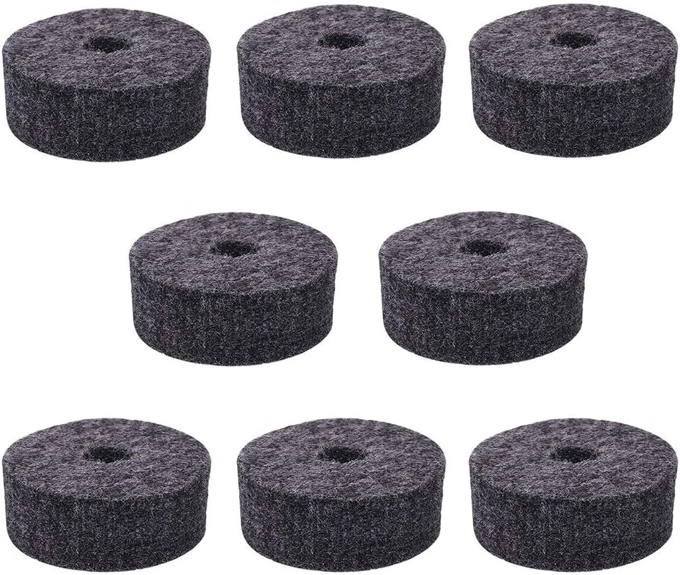 8PCS Drum Cymbal Felt Washer Set Replacement Pads Black | Soft Felt,Black Finish,Shock Absorption,Vibration Reduction,Secure Fit,Durable Material,Easy Replacement,Drum Hardware Parts