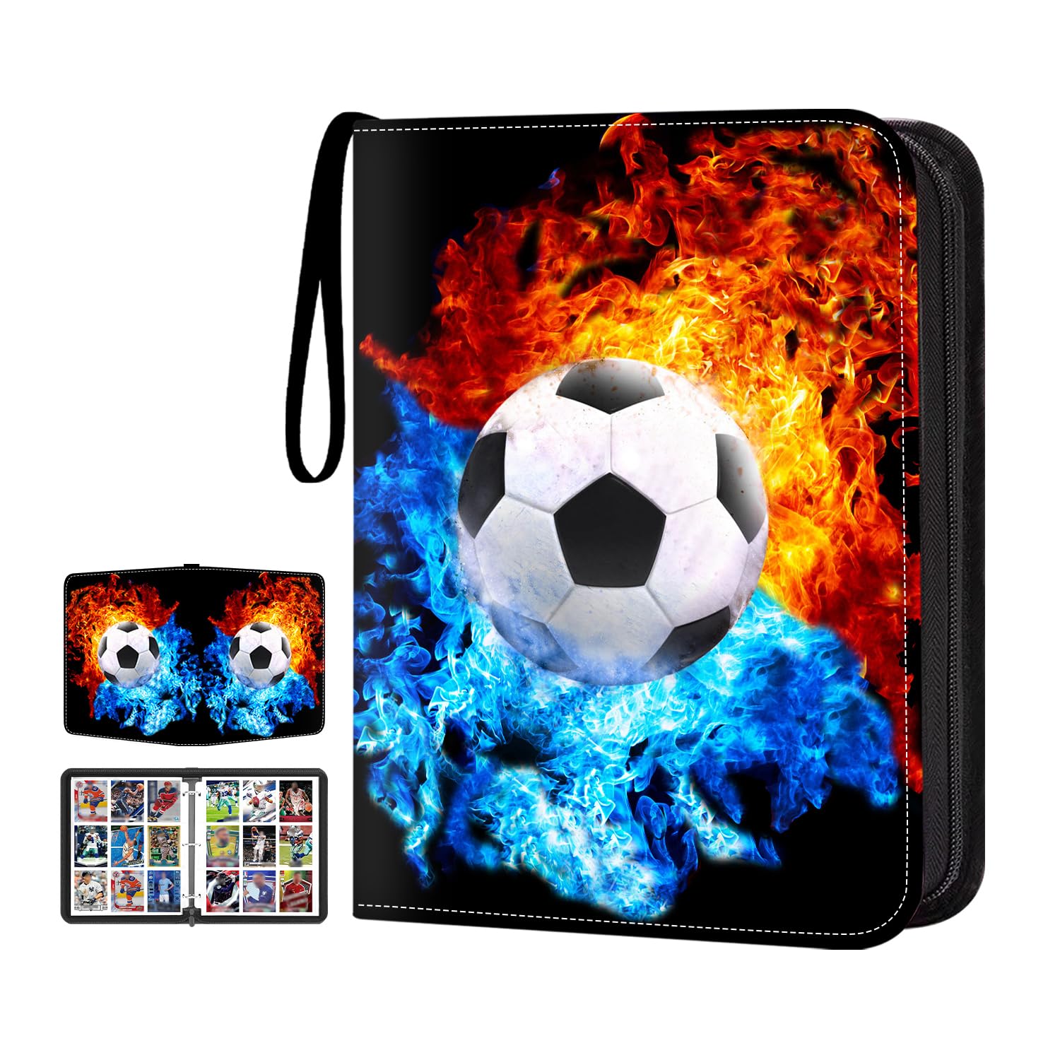 Classeur de cartes de sport avec 50 pochettes amovibles de protection