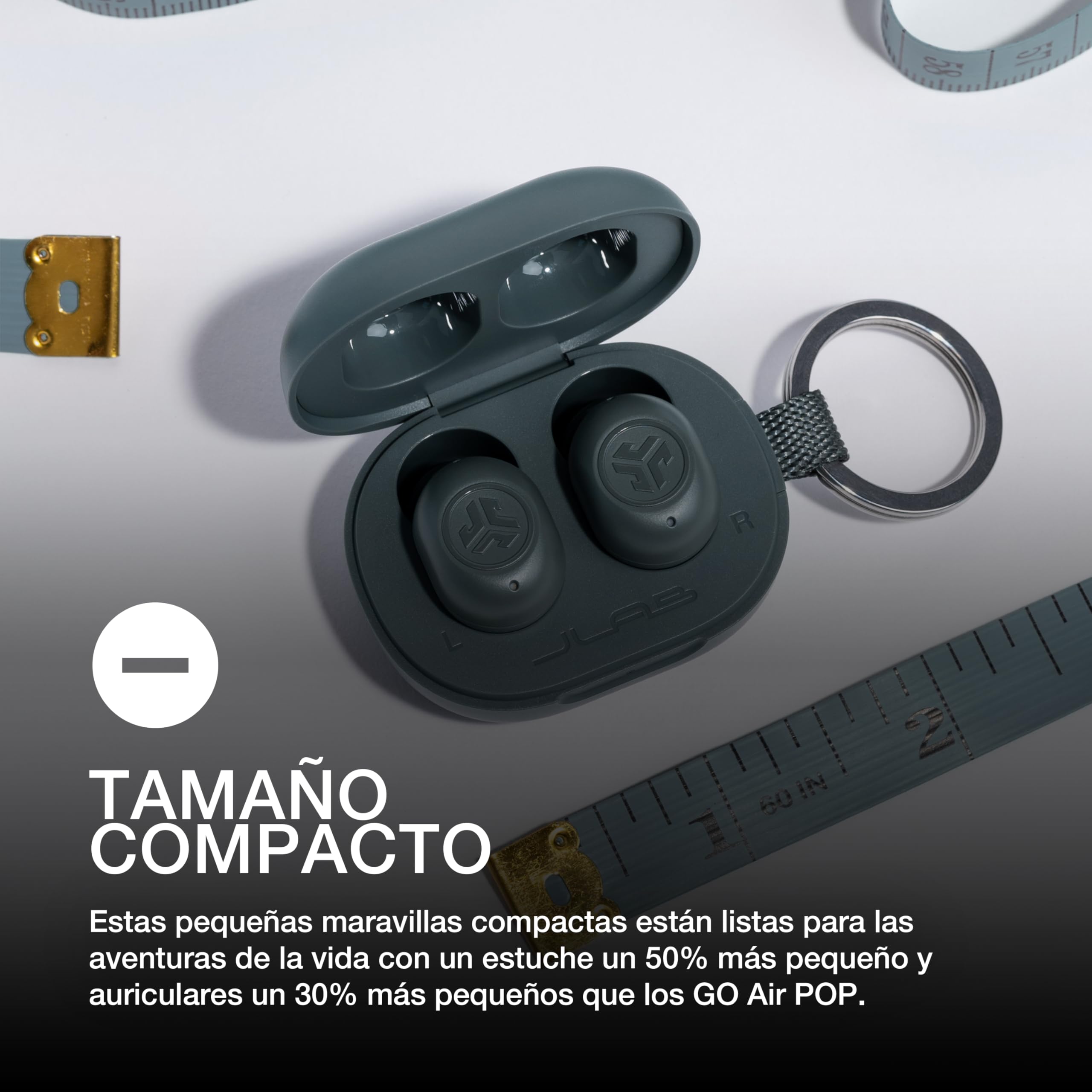 JLab JBuds Mini Auriculares Inalambricos Bluetooth, True Wireless Earbuds 20+ Horas Rendimiento con Caja de Carga - Audifonos Bluetooth Inalambricos, 3 Niveles de EQ Personalizado, Negro