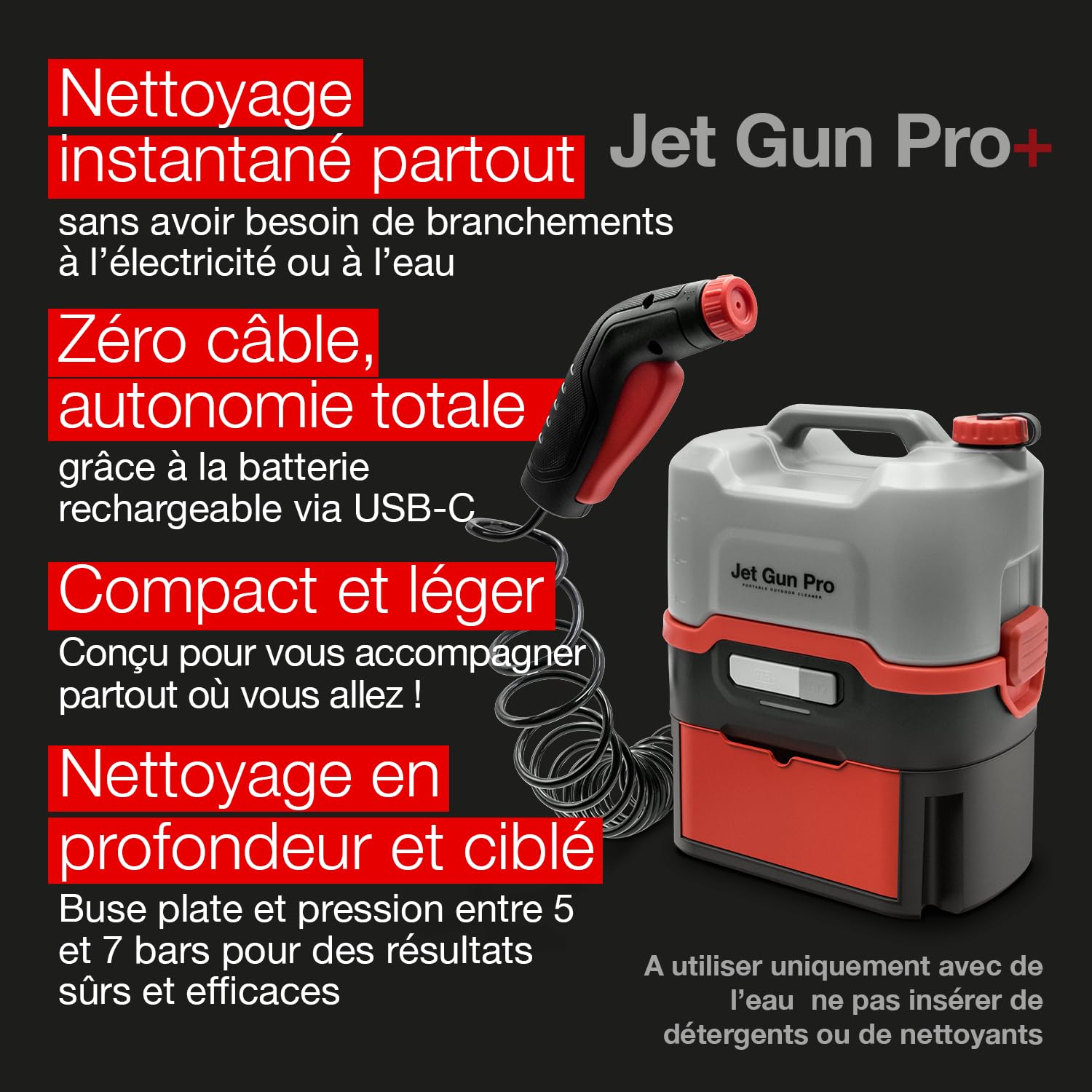 Errecom Kit Nettoyage Climatisation : JET GUN PRO+ Nettoyeur Haute Pression Portable, Clima-Net 1L Nettoyant Unité Intérieure/Extérieure, A/C Tabs Tablettes Climatisation, Housse Murale Wally, Gants