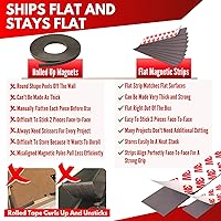 Vista 3 de Tiras de cinta magnética con parte trasera adhesiva, imanes adhesivos fuertes 3M para manualidades, láminas magnéticas adhesivas flexibles planas