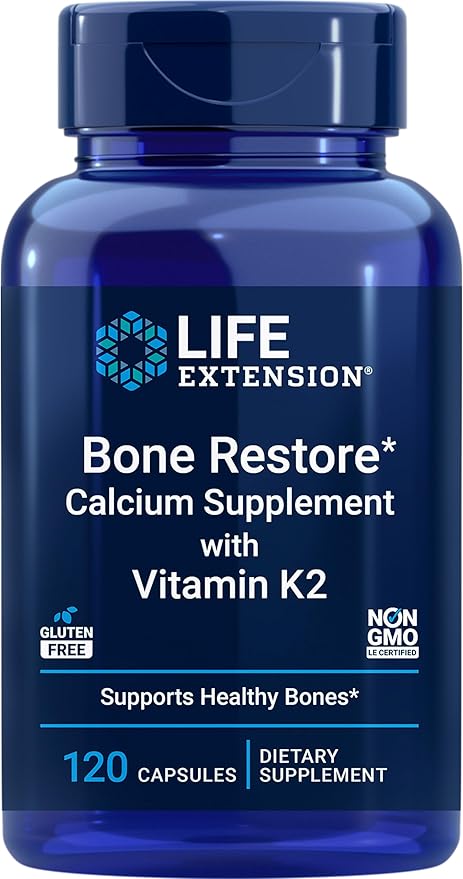 Life Extension Bone Restore Calcium, Vitamins D3 & K2