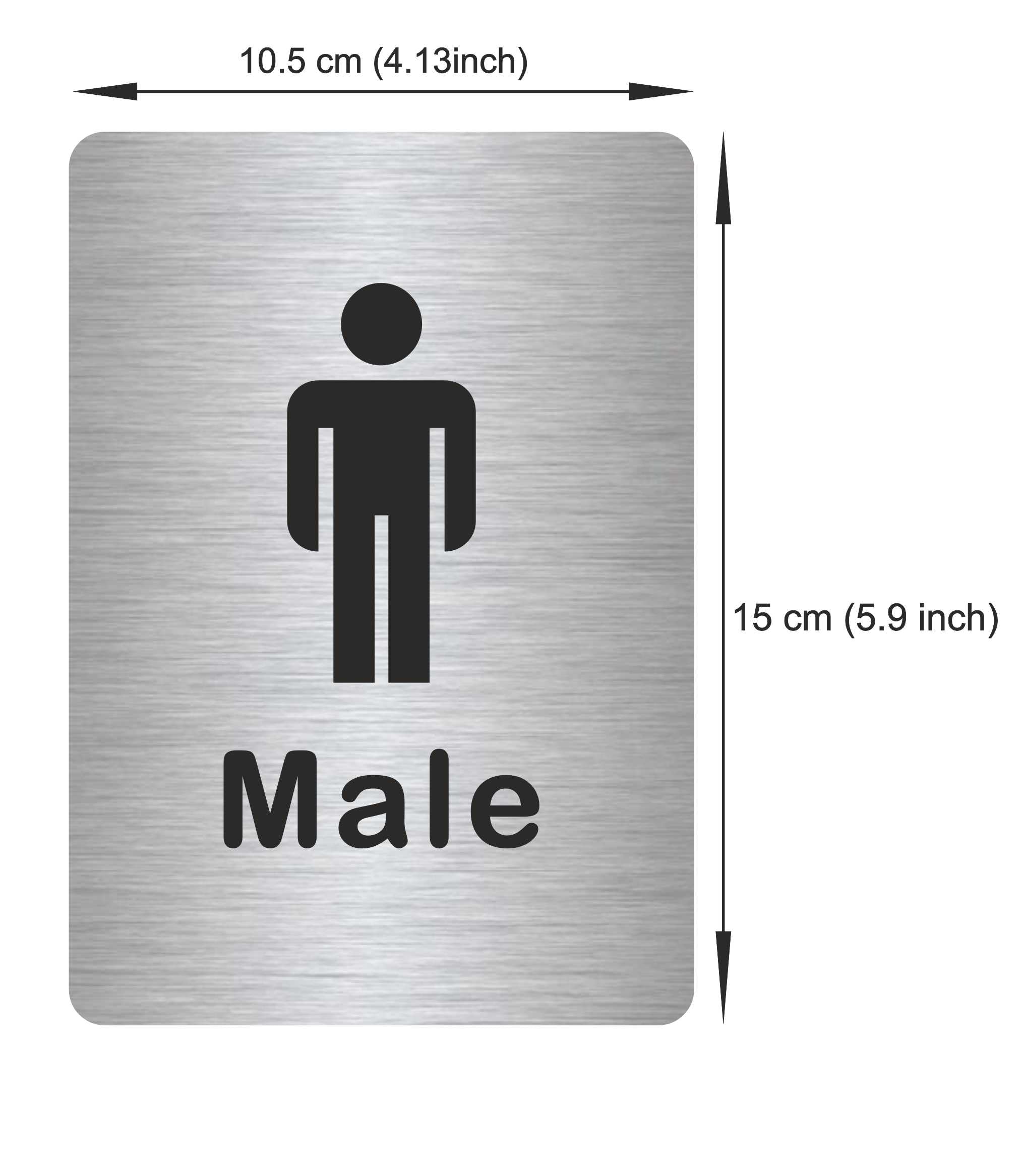 Customcard Ltd Set of 5 Aluminium Signs: Toilets, Male, Female, Accessible, Baby Chang sign-high quality - Image 3