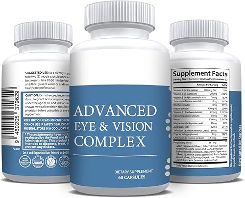 Miniatura 2 de Fórmula #1 Complete Research Vision Formula Advanced Eye Health Suplementos vitamínicos y minerales para adultos con arándano, luteína, zeaxantina,