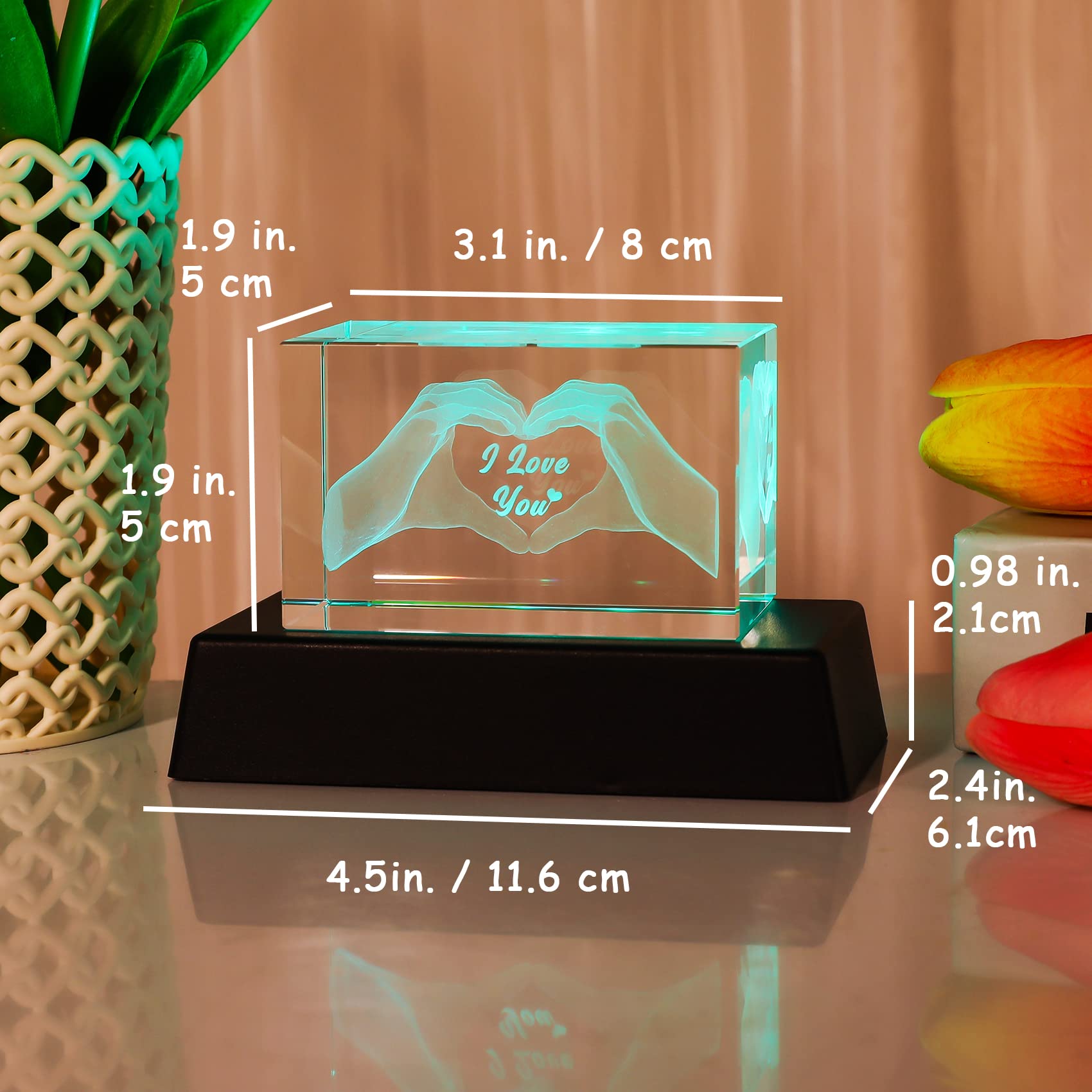 ⑦★特選♡贈答品★1.5kg超【GIFT♡箱入り10石☆クリスタルカルサイト】♡ Amazon.co.jp: Ornalrist 3Dクリスタルハンドサイン I Love You ギフト