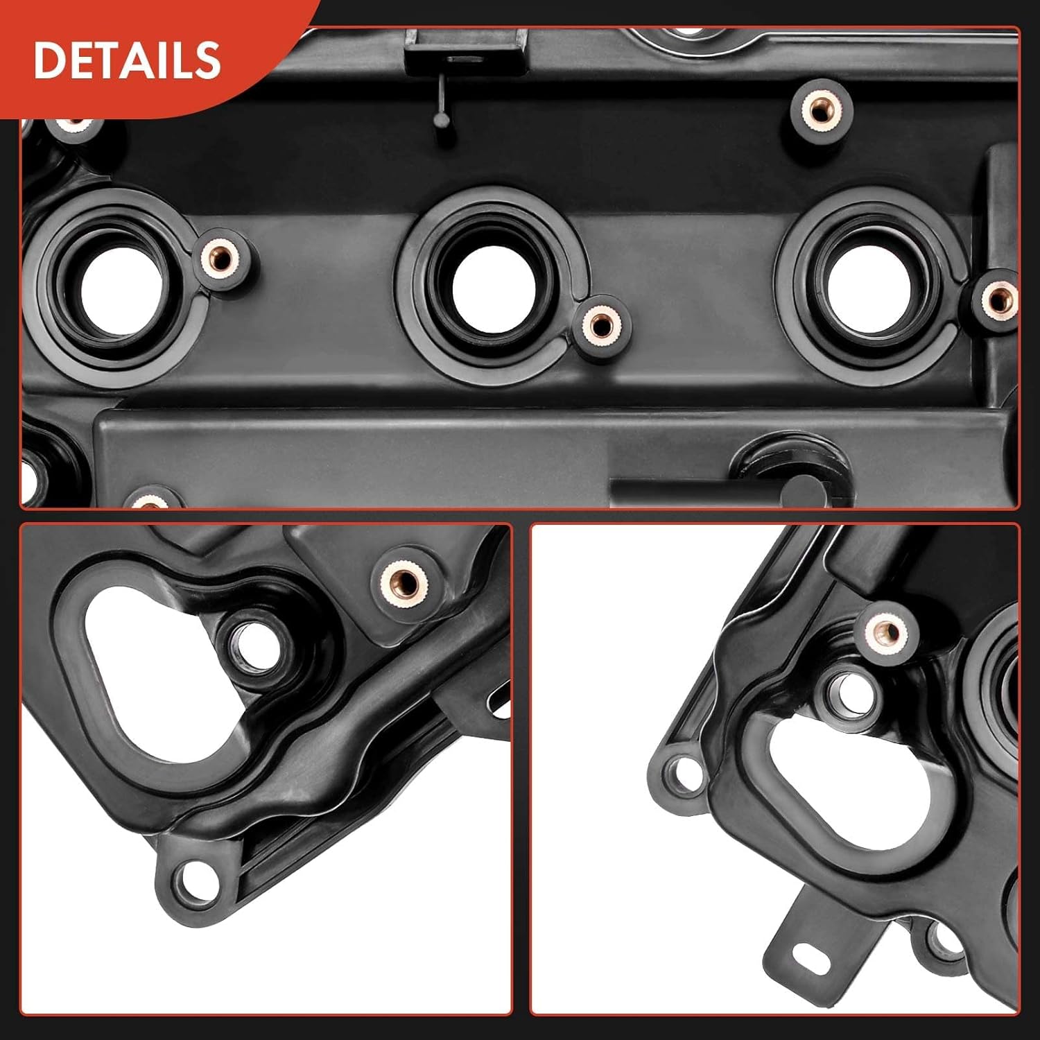 A-Premium Front Rear Engine Valve Cover with Gasket Compatible with Nissan Altima 15-17, Maxima 09-17, Murano 15-17, Pathfinder 09/14-07/16, Infiniti QX60 09/14-08/16, V6 3.5L, # 132649N00A 132649N00B