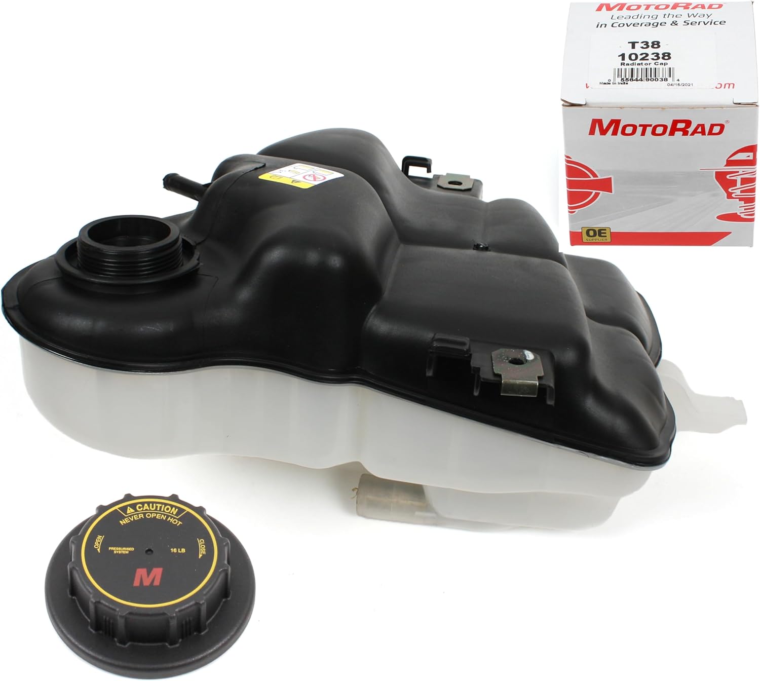 Coolant Reservoir Tank w/ Cap Compatible with Ford F-250 F-350 F-450 F-550 Excursion 5.4L 6.0L 6.8L V8 V10 2003-2007