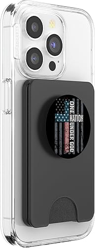 Miniatura 10 de Una nación bajo dios  Christian USA Cruz bandera patriótica PopSockets intercambiable PopGrip