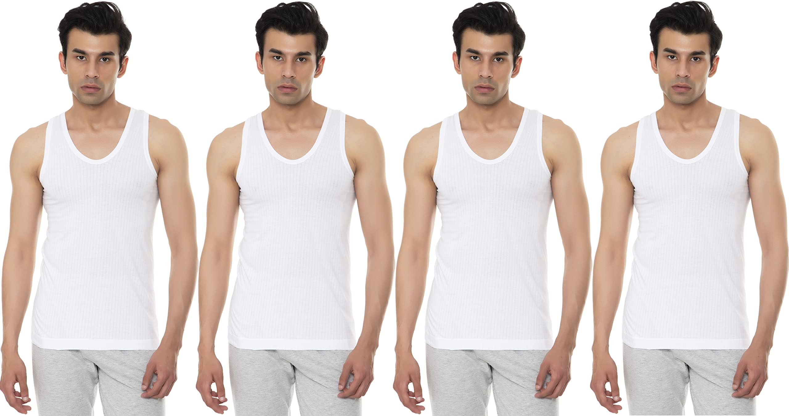 Frenchie VIP Elite Men's Cotton Vest (Pack of 4)