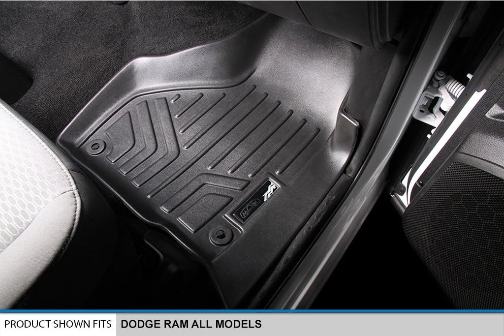 SMARTLINER Custom Floor Mats 1st Row Liner Set Compatible with 2012-2012 Ram 1500