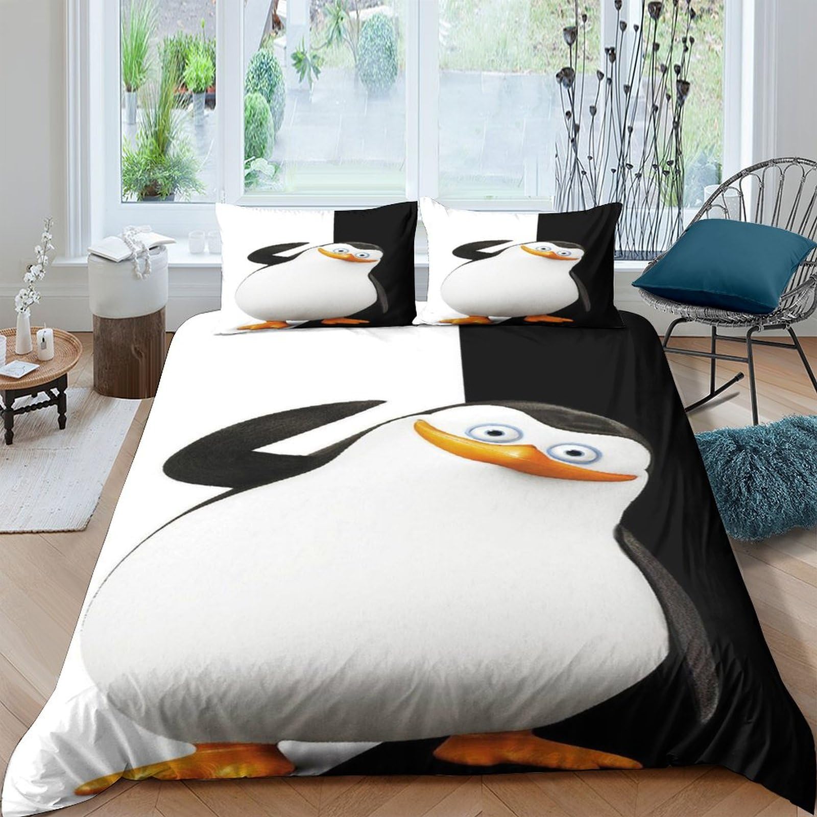 Housse de couette anti-allergique en microfibre douce zippée