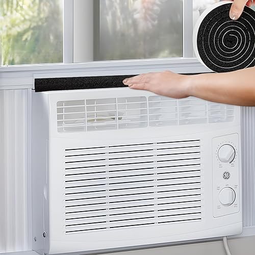 Miniatura 7 de Yotache Cinta de sellado de espuma de celda abierta para aire acondicionado de 2 x 1 pulgada, adhesivo grueso con tira de cojín de espuma de alta