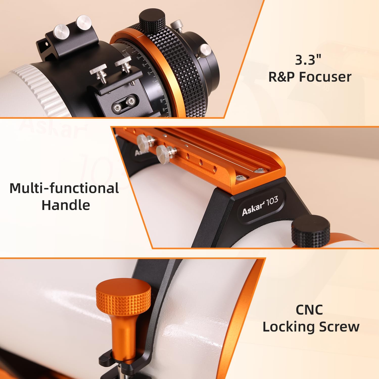 Askar 103APO，103mm Aperture，F6.8，700mm Focal Length，ED Glass，Telescope，OTA，Astrograph， for Astrophotography and Viewing