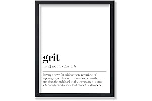Poster Master Dictionary Art Poster - Inspirational Gift for Grit Definition Print