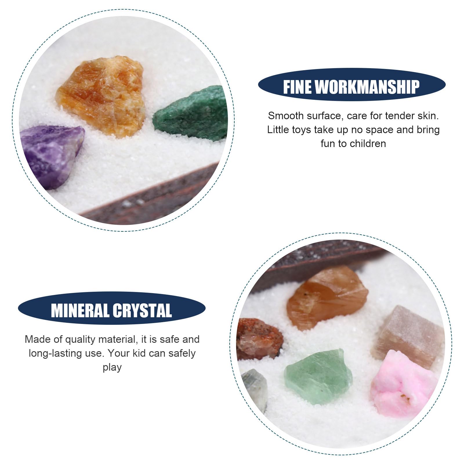 Caja de Especímenes de Mineral 20 Piezas, Piedra, Juego Científico