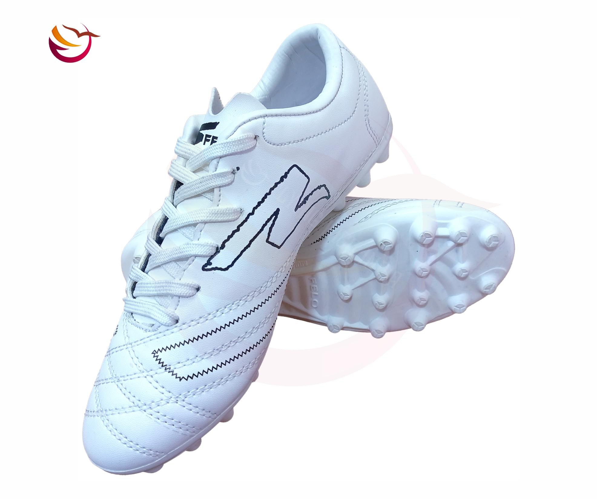 FELO Sparta PU Leather Multipurpose Studs, Lightweight Football/Hockey/Rugby/American Football Shoes for Men/Women/Boys/Girls