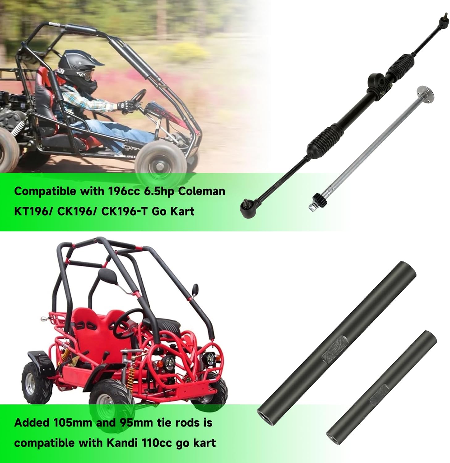 Coleman Go Kart Kt196 Parts Left&Right Spindle Steering Knuckle