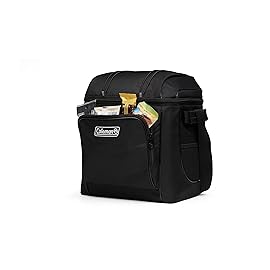 Coleman Chiller Insulated Soft Cooler, Leakproof 9/16/30 Can Cooler with 12+ Hour Ice Retention, Made with Recycled Materials, Great for Lunch, Camping, Beach, Pool, Sports, & More