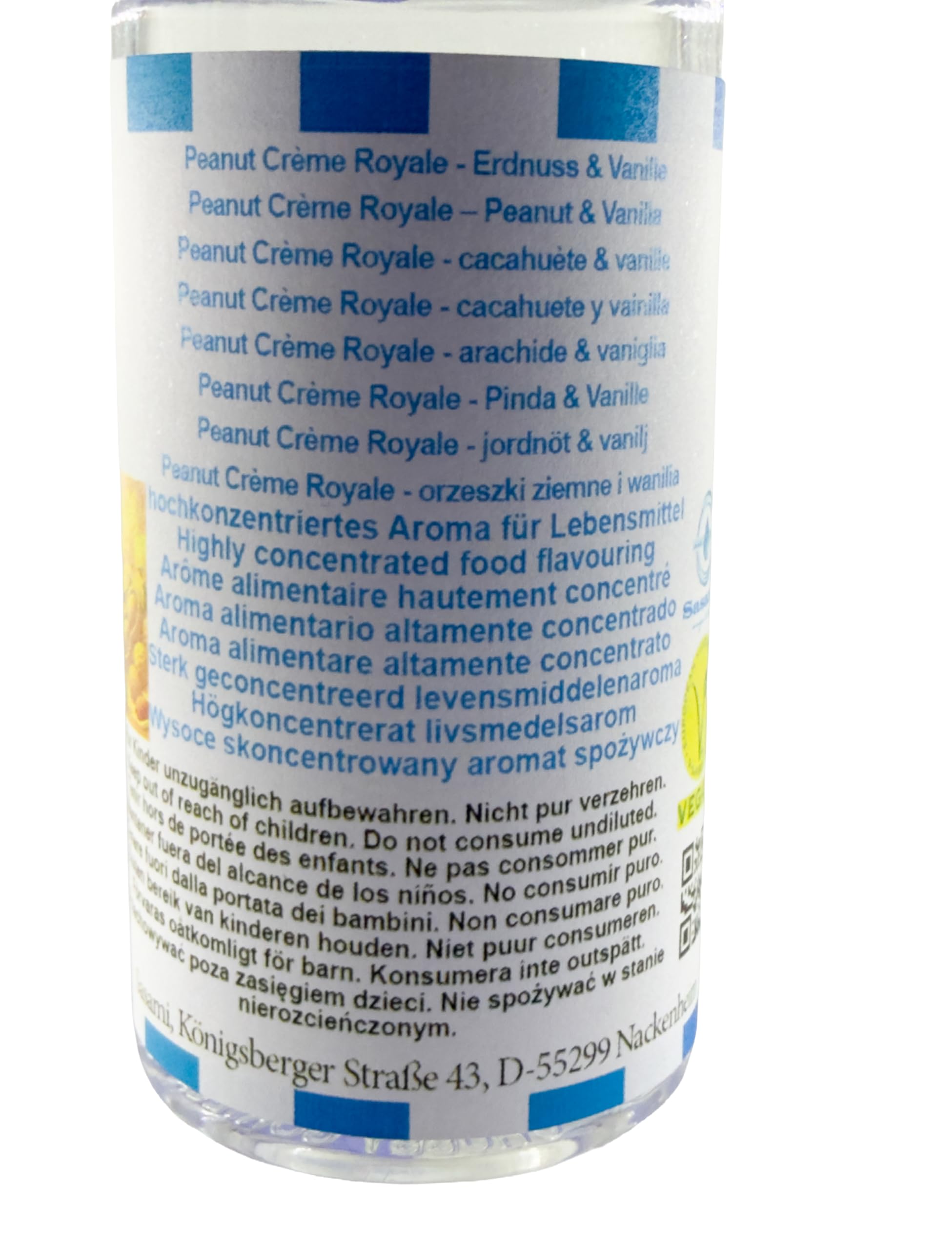 Peanut Crème Royale - orzeszki ziemne i wanilia Aromat Koncentrat - wegański - Sasami - 100ml