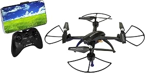 Sky Rider X-11 Stratosphere: Quadcopter Drone w/Wi-Fi Camera, Black, DRW311BLK