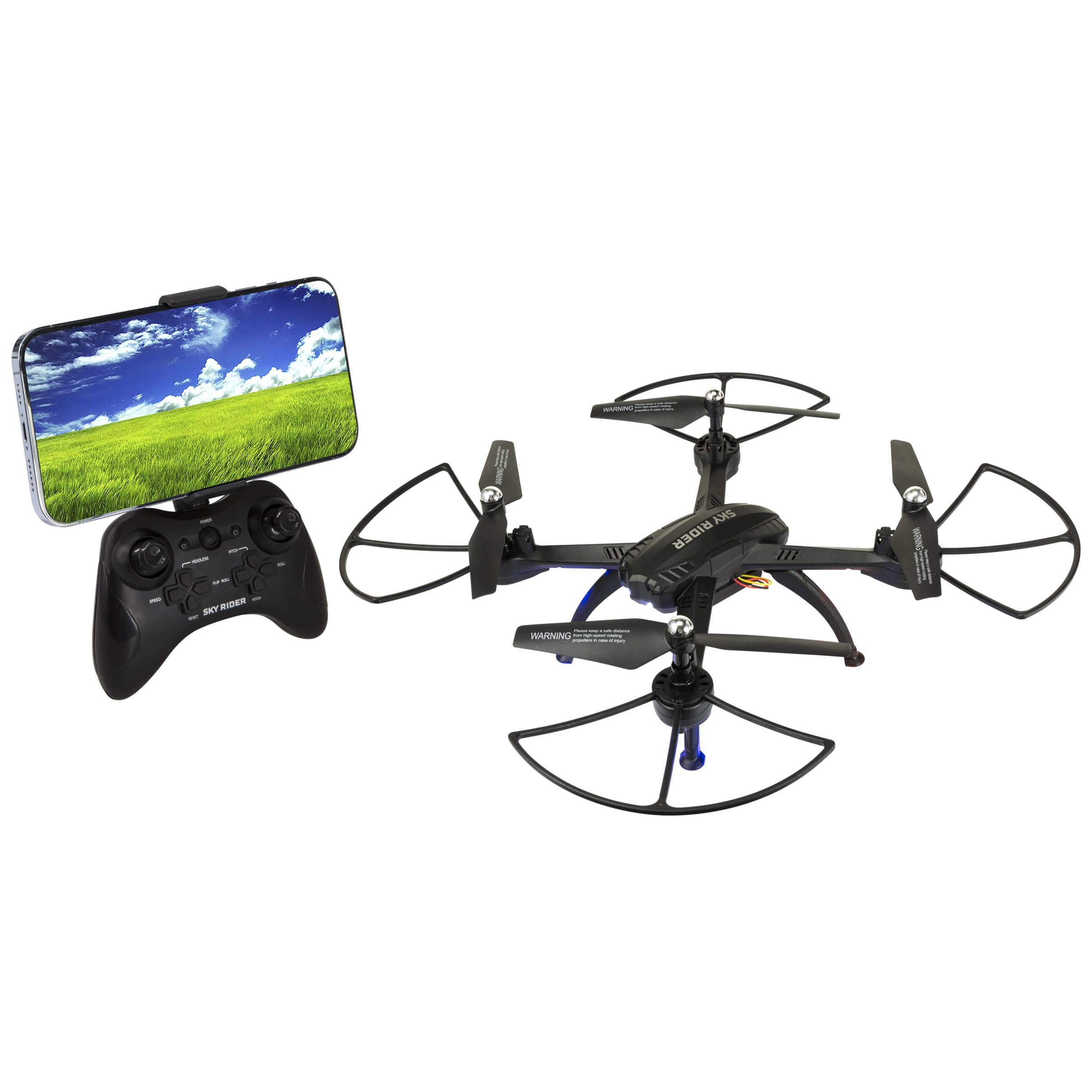 Amazon.com: Sky Rider Quadcopter Drone with Wi-Fi Camera, Black