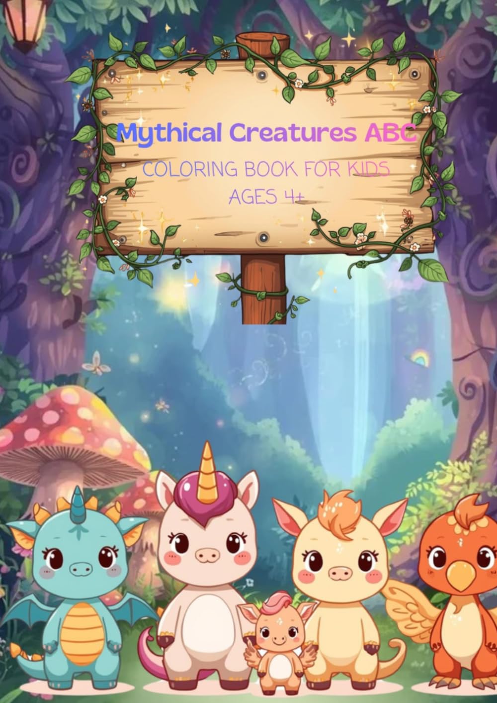 Mythical Creatures ABC: Coloring Book for Kids Ages 4+
