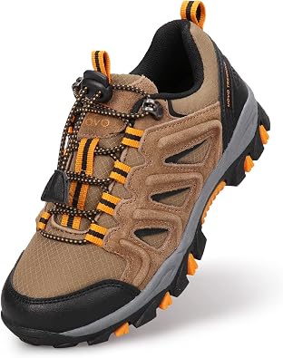 UOVO Girls Boys Hiking Shoes Boys Girls Waterproof Sneakers Kids Running Tennis Outdoor Shoes Non-Slip Lightweight