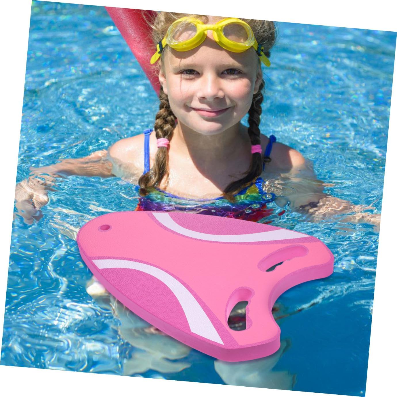 Swimming Kickboard and Adults, Swimming Training Kickboard, Pool Swim Board Floating Aid for Beginner Swim Practice, Sturdy Water Training Equipment Random Color