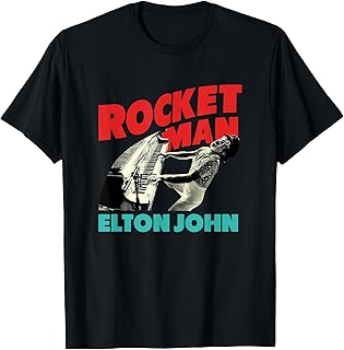 Official Elton John x Rocketman Piano Black T-Shirt