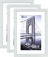Vista 66 de VCK 8x10 Picture Frames - Black, Wide Border Solid Wood Frame, Display Photo in Horizontal and Vertical, for Home, Office, Gallery, Woodgrain