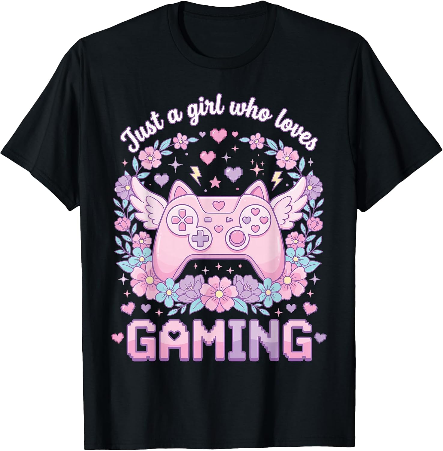 Just A Girl Who Loves Gaming Cute Gamer Video Game Culture T-Shirt