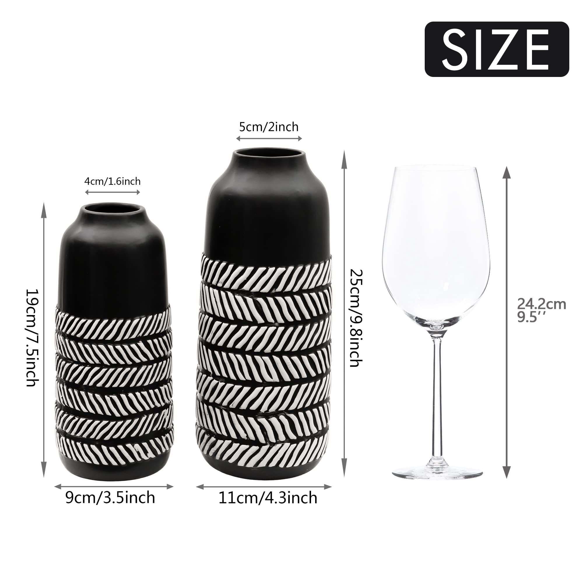 Amazon.co.jp: TERESA'S COLLECTIONS セラミックフラワー花瓶 2個