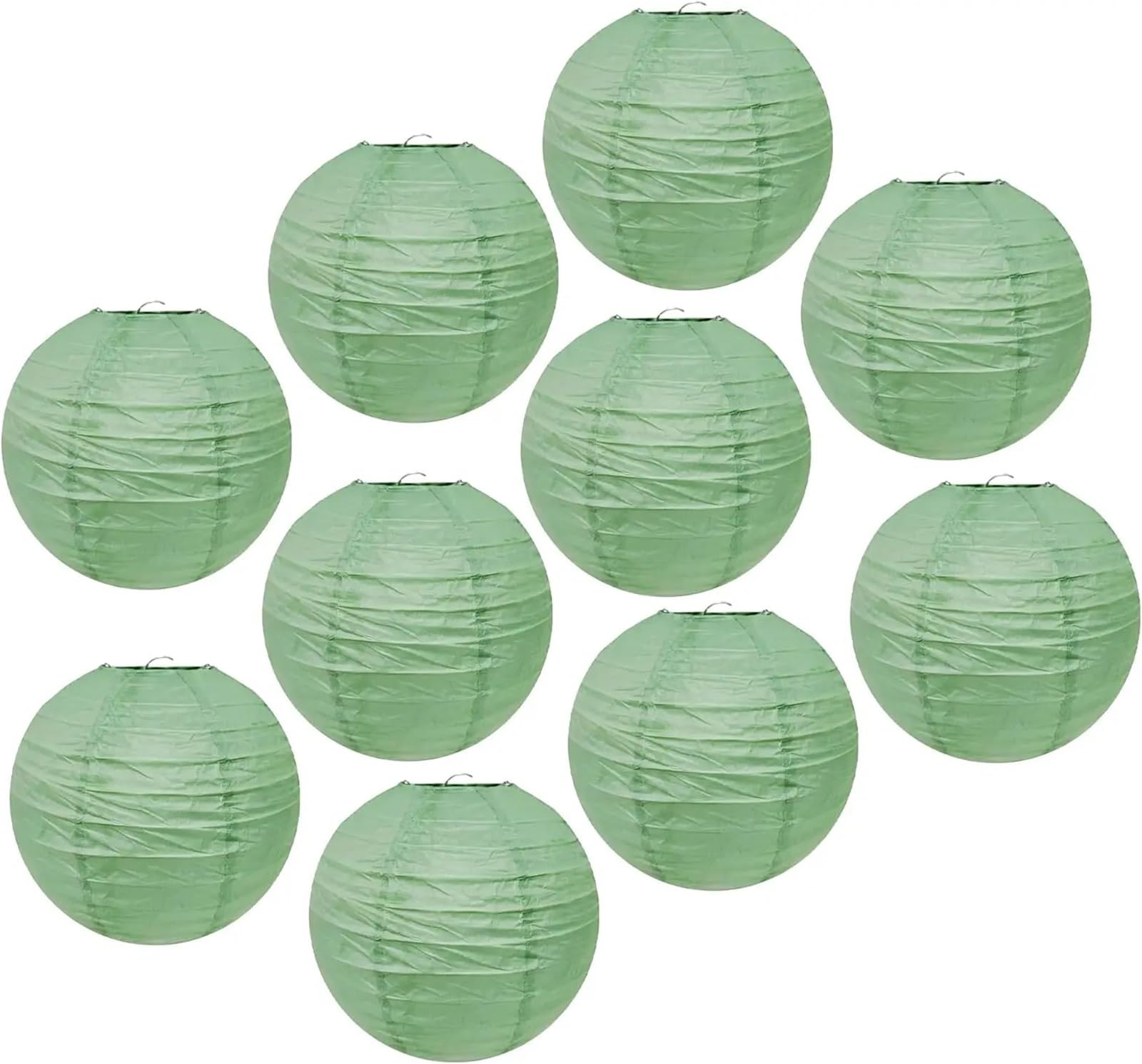 Faroles de papel estilo chino, juego 10, ideales for decoración fiestas 15 a 40 cm(Silver,10inch)