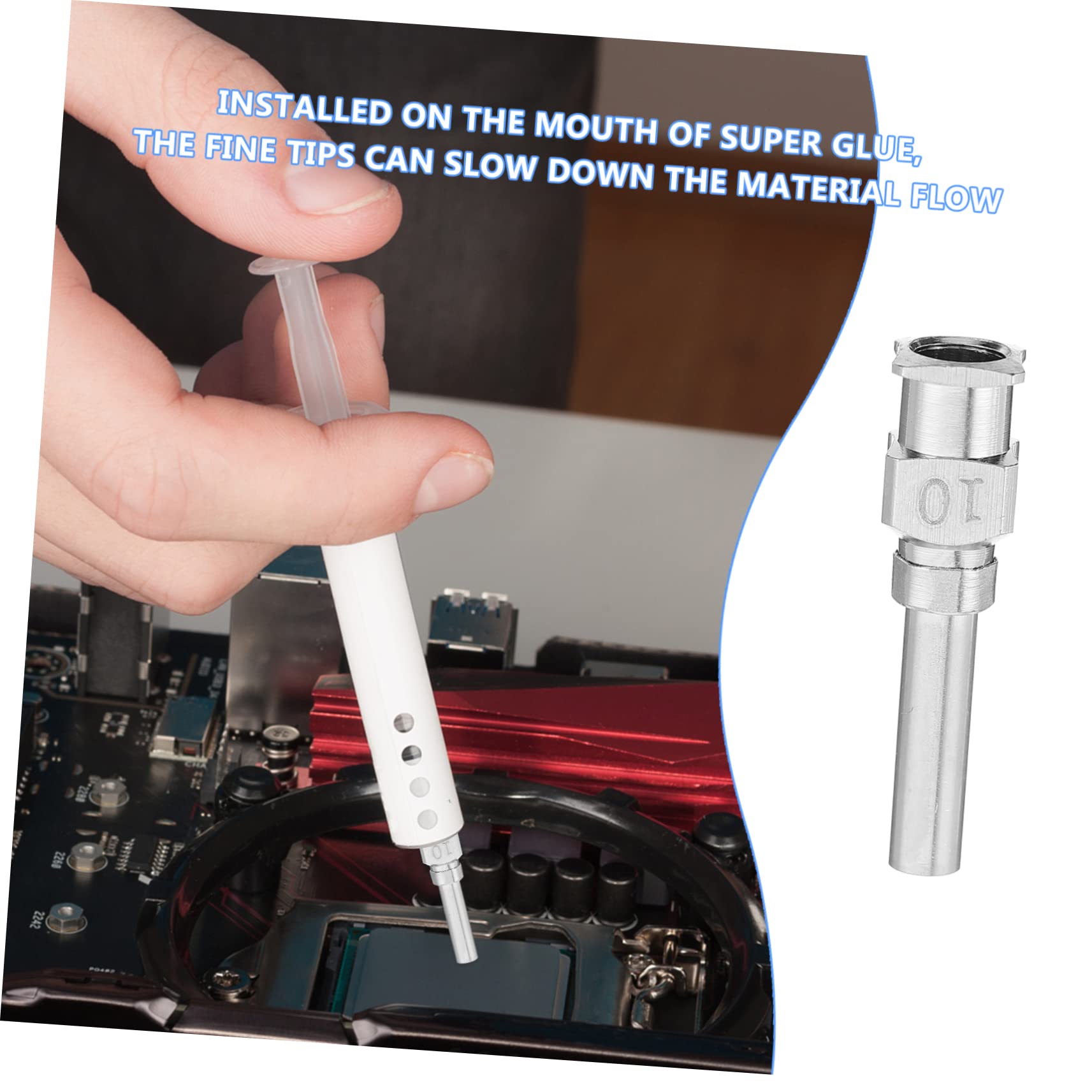 FUNOMOCYA 12pcs Precision Stainless Steel Tip Dispensing Kit Industrial Lab Use No Purpose