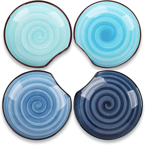 Miniatura 1 de KitchenTour - Soporte para cuchara para estufa, soporte de cuchara de cerámica de 4.7 pulgadas para encimera de cocina, soporte para cuchara de