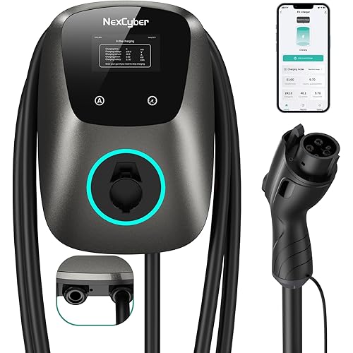 Level 2 Electric Vehicle (EV) Charger, 48 amp/11.5kW EVSE w/ J1772 Connector, 240v Electric Car Charger, 25ft Cable ETL Certified, Hardwired & No Plug, APP Start/Plug and Play (Hardwired)